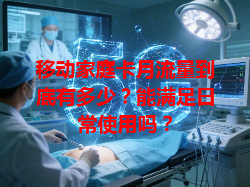 移动家庭卡月流量到底有多少？能满足日常使用吗？