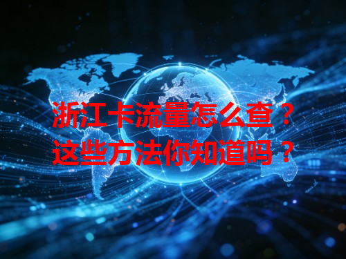 浙江卡流量怎么查？这些方法你知道吗？