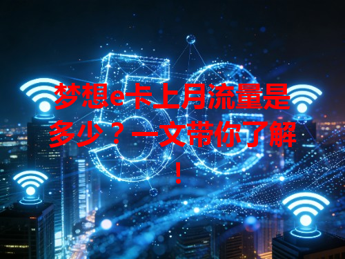 梦想e卡上月流量是多少？一文带你了解！