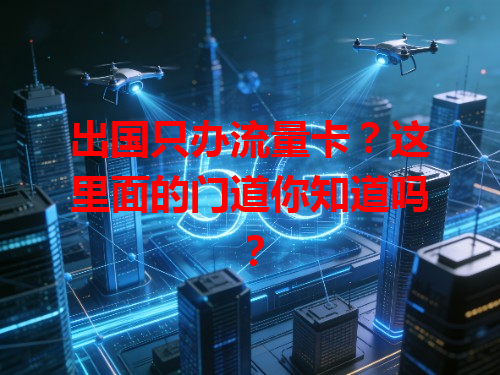 出国只办流量卡？这里面的门道你知道吗？