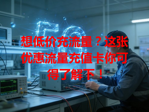 想低价充流量？这张优惠流量充值卡你可得了解下！