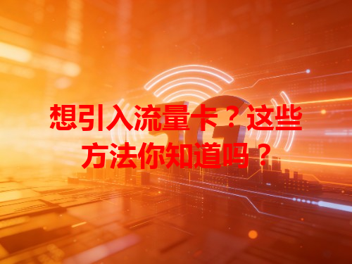 想引入流量卡？这些方法你知道吗？