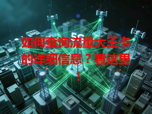 如何查询流量大王卡的详细信息？看这里！