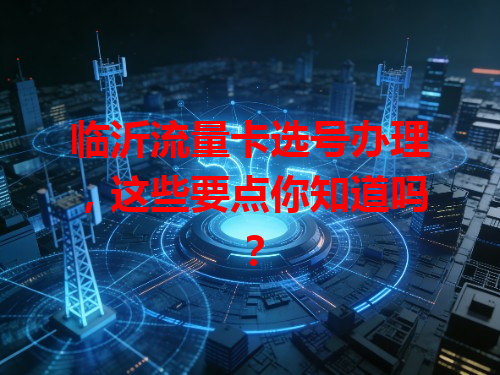 临沂流量卡选号办理，这些要点你知道吗？