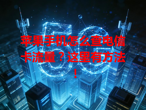 苹果手机怎么查电信卡流量？这里有方法！