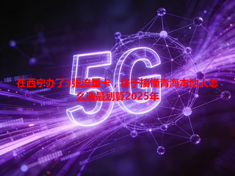 在西宁办了3张流量卡，终于搞懂青海本地人怎么选最划算2025年