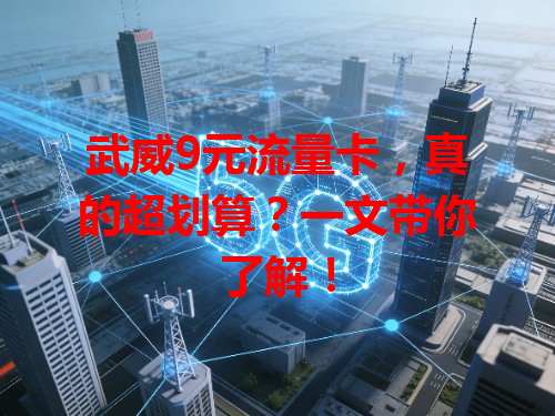 武威9元流量卡，真的超划算？一文带你了解！
