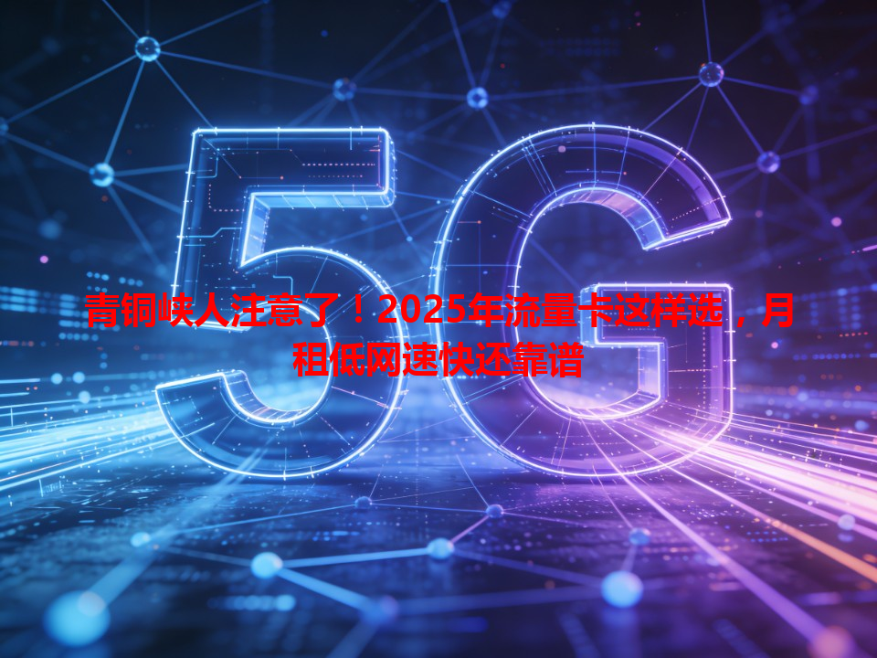 青铜峡人注意了！2025年流量卡这样选，月租低网速快还靠谱
