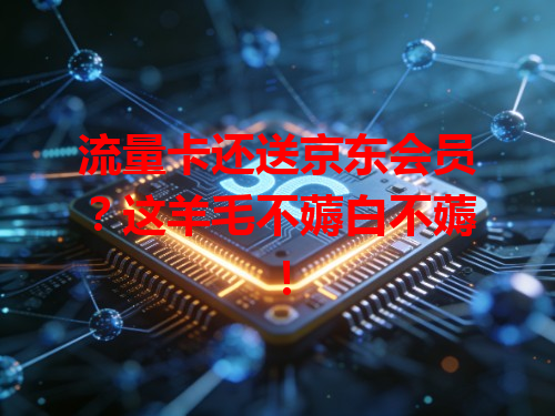 流量卡还送京东会员？这羊毛不薅白不薅！