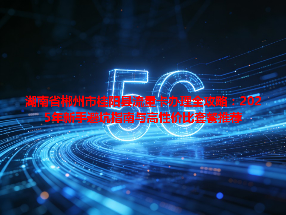 湖南省郴州市桂阳县流量卡办理全攻略：2025年新手避坑指南与高性价比套餐推荐