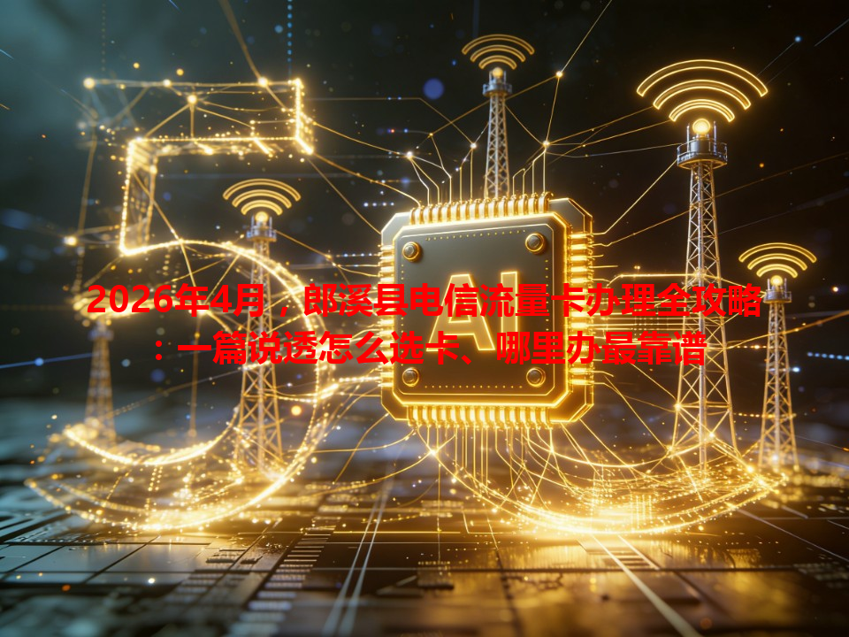 2026年4月，郎溪县电信流量卡办理全攻略：一篇说透怎么选卡、哪里办最靠谱
