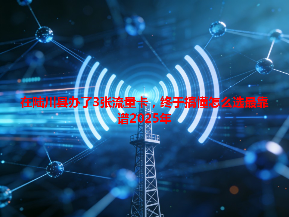 在陆川县办了3张流量卡，终于搞懂怎么选最靠谱2025年