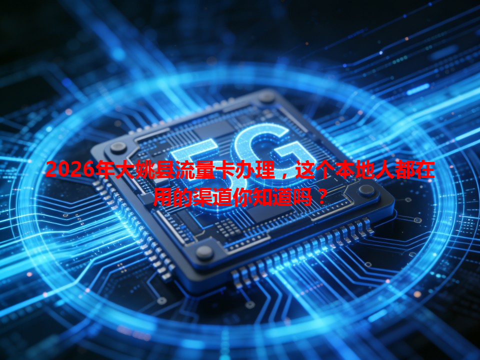 2026年大姚县流量卡办理，这个本地人都在用的渠道你知道吗？