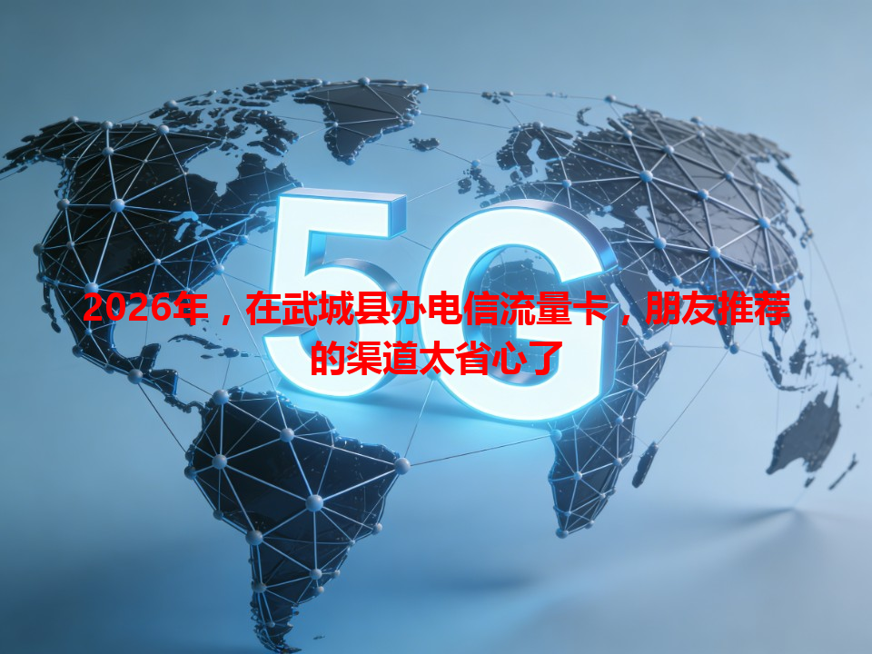 2026年，在武城县办电信流量卡，朋友推荐的渠道太省心了