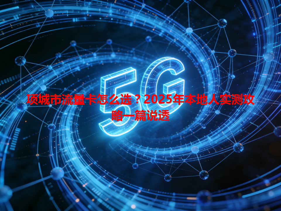 项城市流量卡怎么选？2025年本地人实测攻略一篇说透