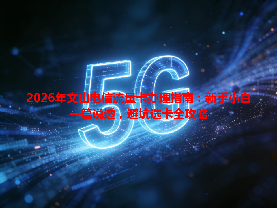 2026年文山电信流量卡办理指南：新手小白一篇说透，避坑选卡全攻略