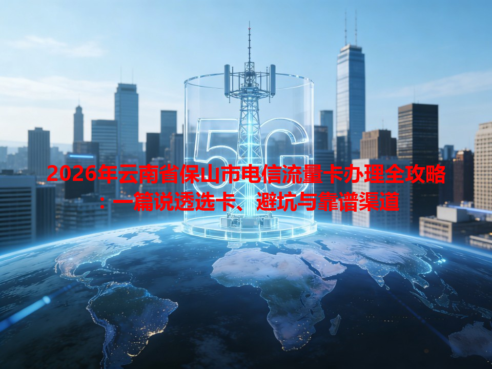 2026年云南省保山市电信流量卡办理全攻略：一篇说透选卡、避坑与靠谱渠道