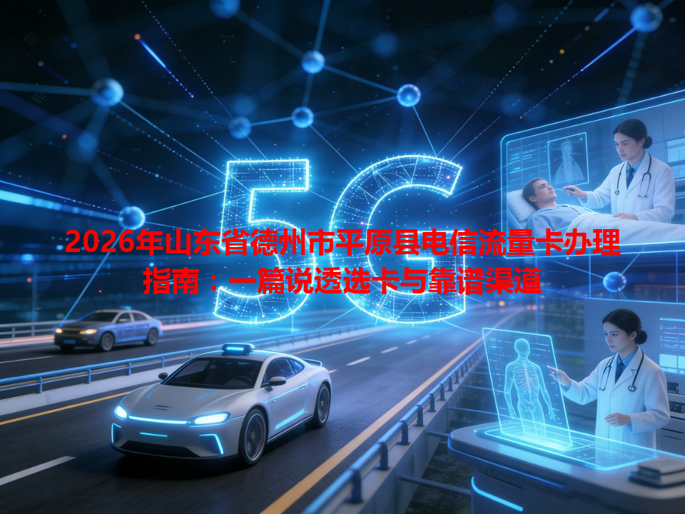 2026年山东省德州市平原县电信流量卡办理指南：一篇说透选卡与靠谱渠道