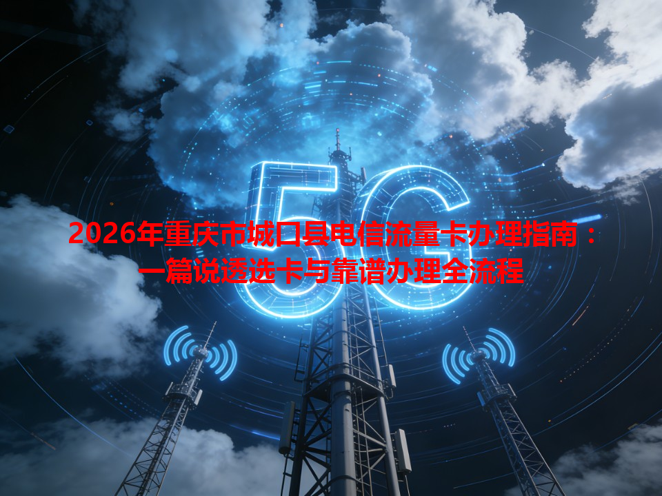 2026年重庆市城口县电信流量卡办理指南：一篇说透选卡与靠谱办理全流程