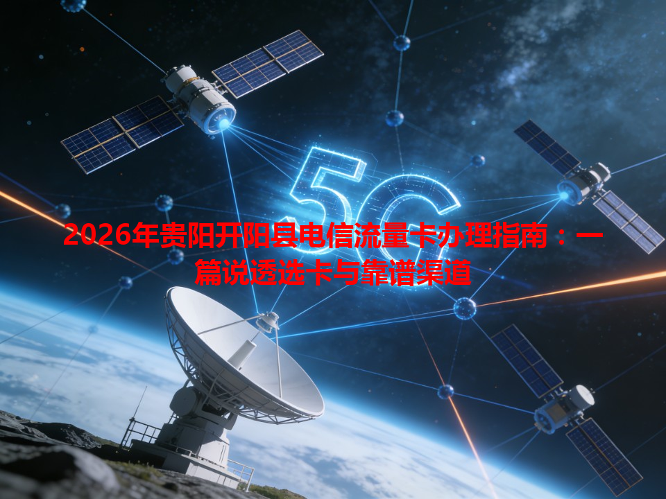 2026年贵阳开阳县电信流量卡办理指南：一篇说透选卡与靠谱渠道
