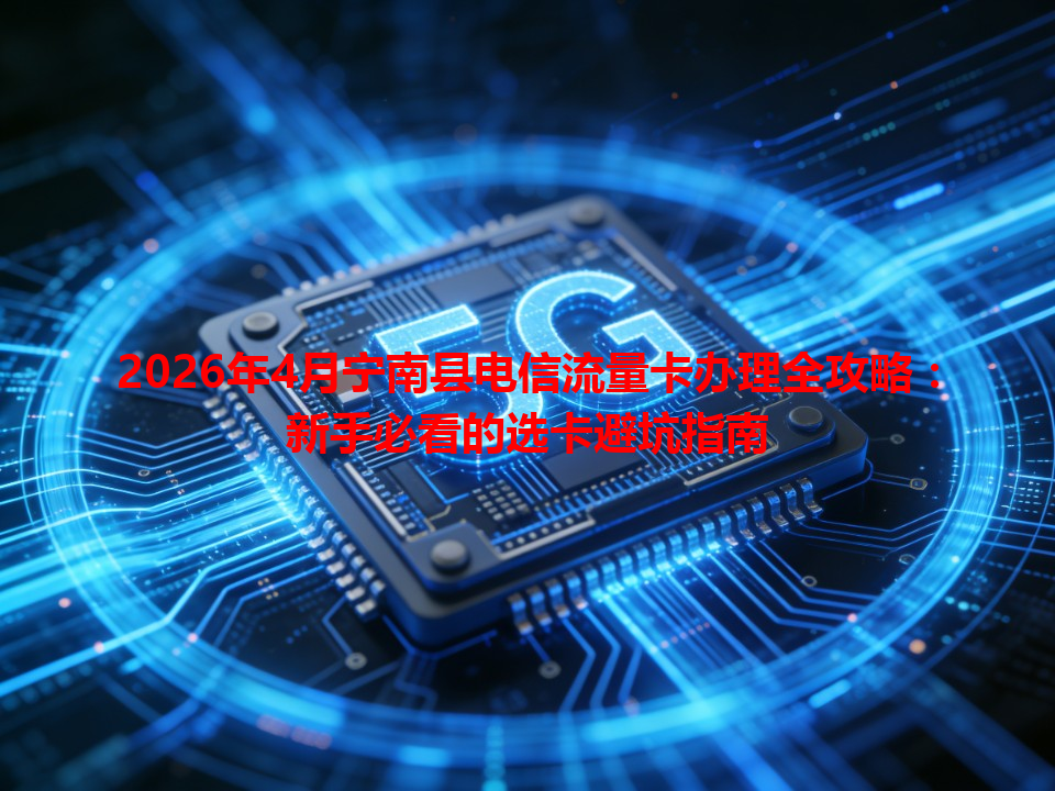 2026年4月宁南县电信流量卡办理全攻略：新手必看的选卡避坑指南
