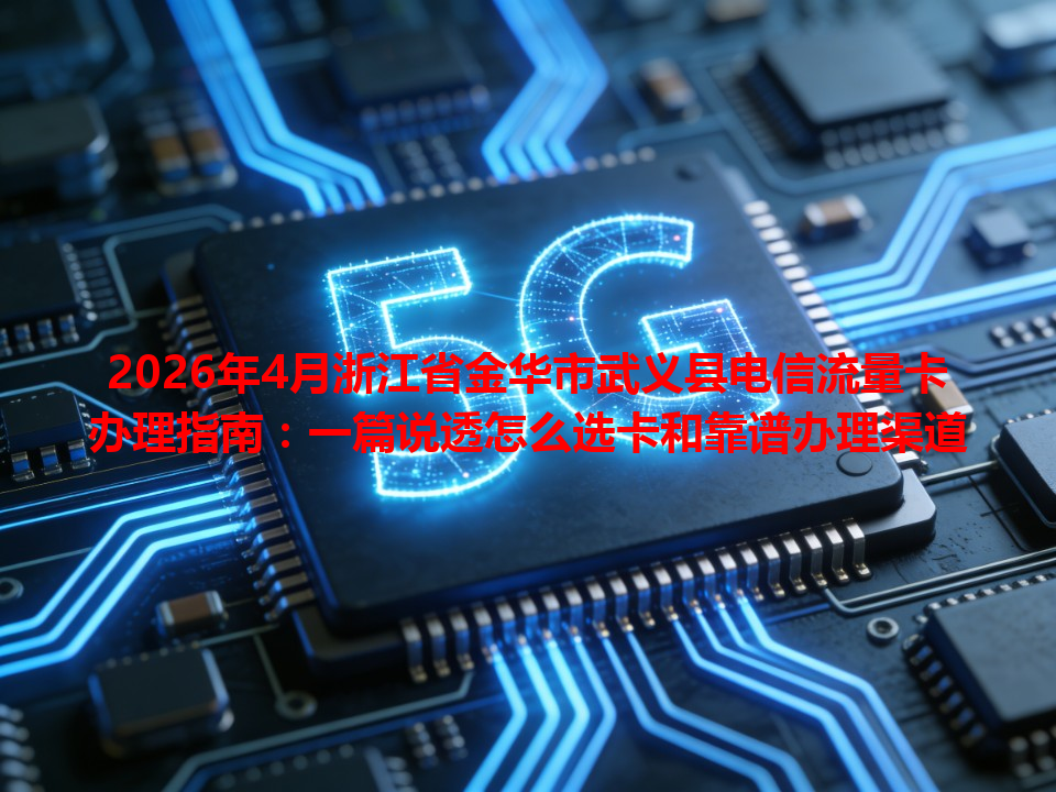 2026年4月浙江省金华市武义县电信流量卡办理指南：一篇说透怎么选卡和靠谱办理渠道