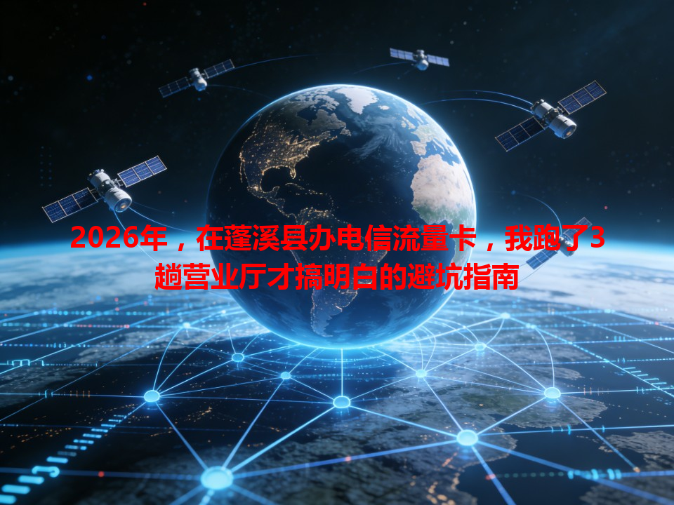 2026年，在蓬溪县办电信流量卡，我跑了3趟营业厅才搞明白的避坑指南