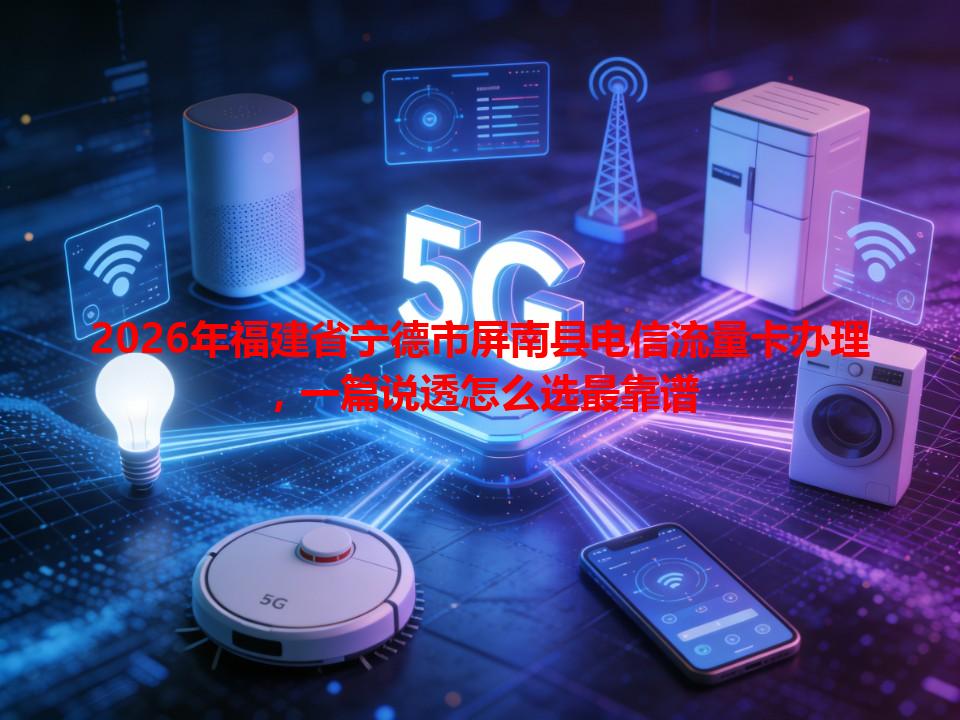 2026年福建省宁德市屏南县电信流量卡办理，一篇说透怎么选最靠谱