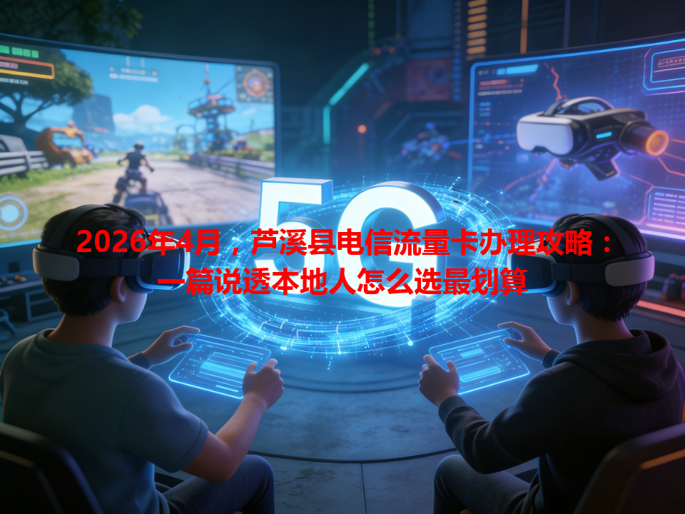 2026年4月，芦溪县电信流量卡办理攻略：一篇说透本地人怎么选最划算
