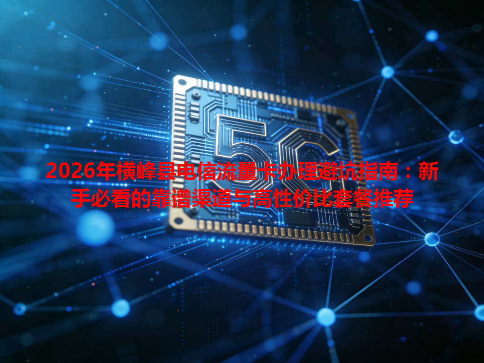 2026年横峰县电信流量卡办理避坑指南：新手必看的靠谱渠道与高性价比套餐推荐