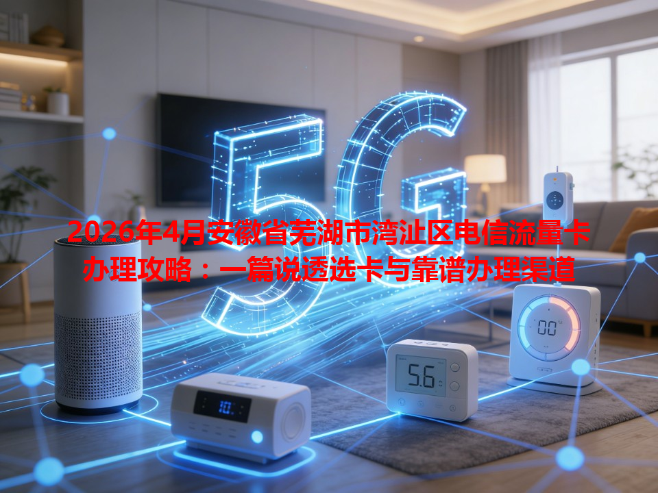 2026年4月安徽省芜湖市湾沚区电信流量卡办理攻略：一篇说透选卡与靠谱办理渠道