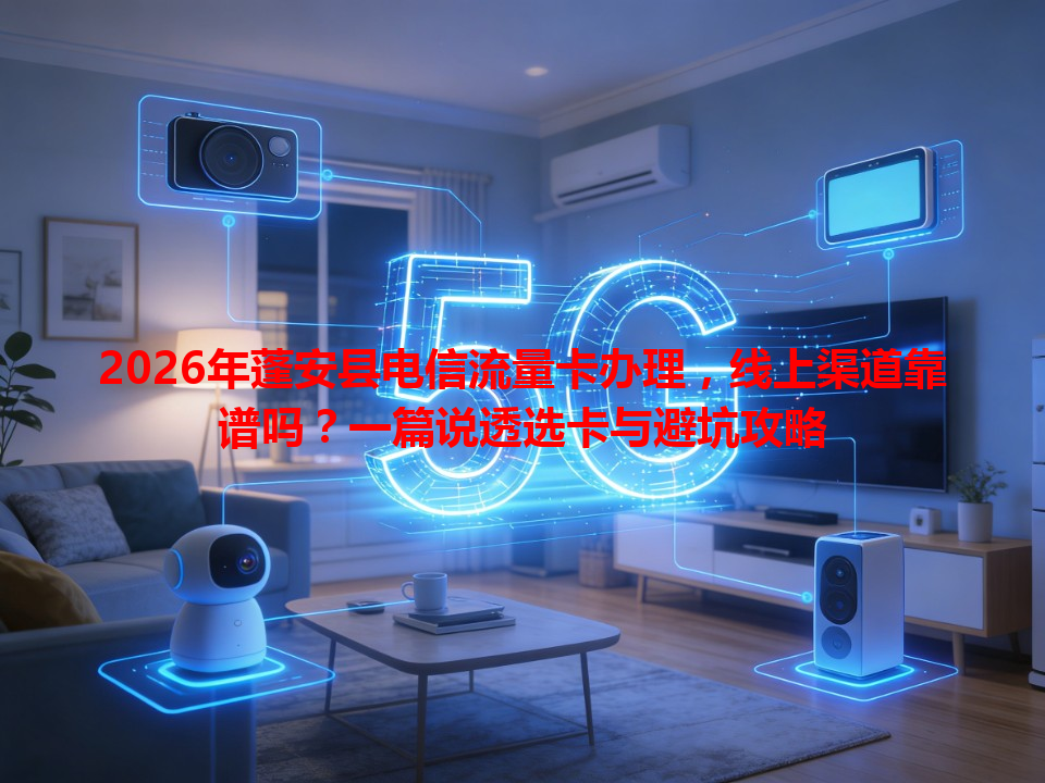 2026年蓬安县电信流量卡办理，线上渠道靠谱吗？一篇说透选卡与避坑攻略