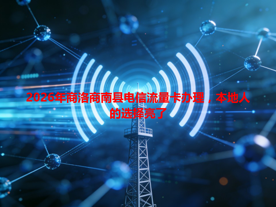 2026年商洛商南县电信流量卡办理，本地人的选择亮了