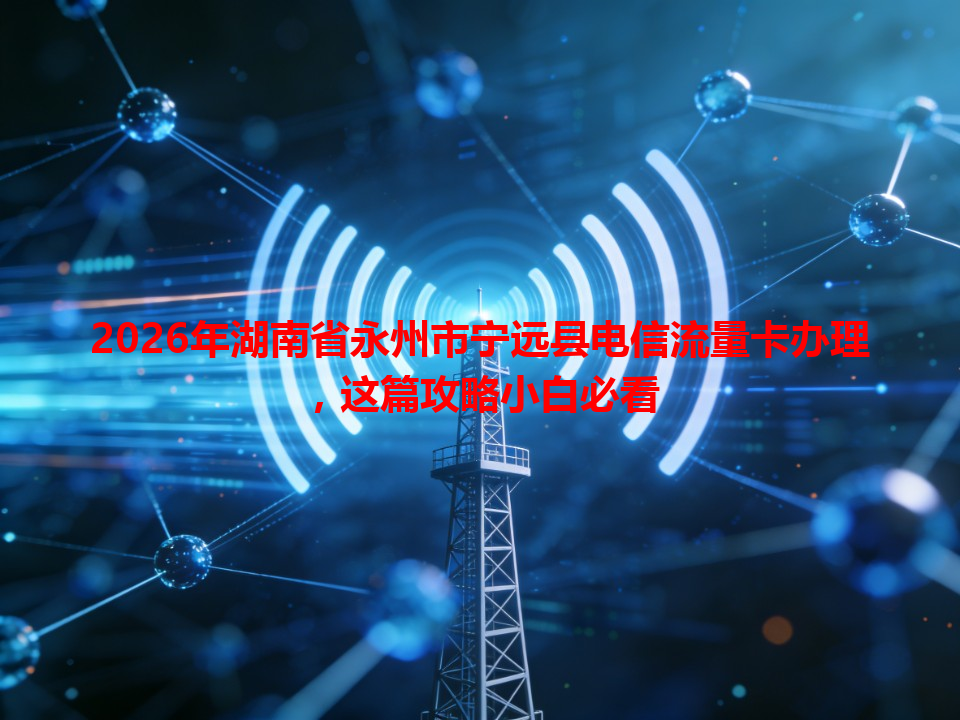 2026年湖南省永州市宁远县电信流量卡办理，这篇攻略小白必看