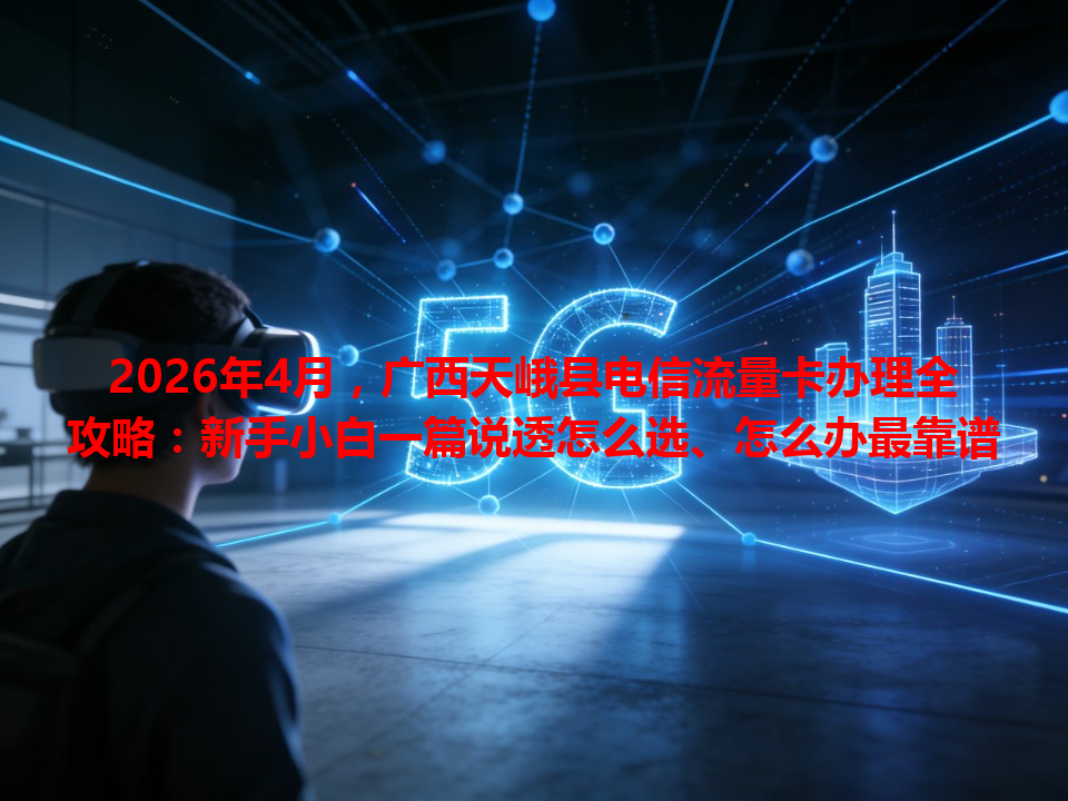 2026年4月，广西天峨县电信流量卡办理全攻略：新手小白一篇说透怎么选、怎么办最靠谱