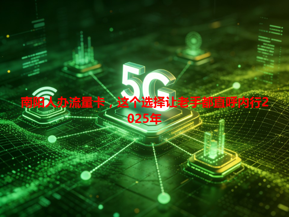 南阳人办流量卡，这个选择让老手都直呼内行2025年