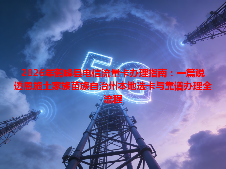 2026年鹤峰县电信流量卡办理指南：一篇说透恩施土家族苗族自治州本地选卡与靠谱办理全流程