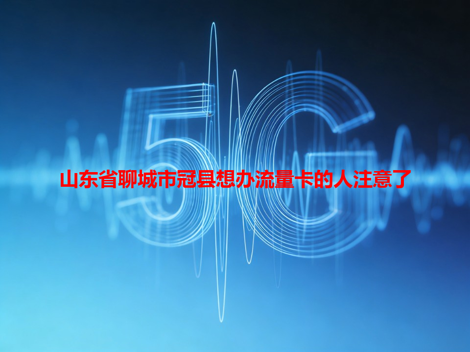 山东省聊城市冠县想办流量卡的人注意了
