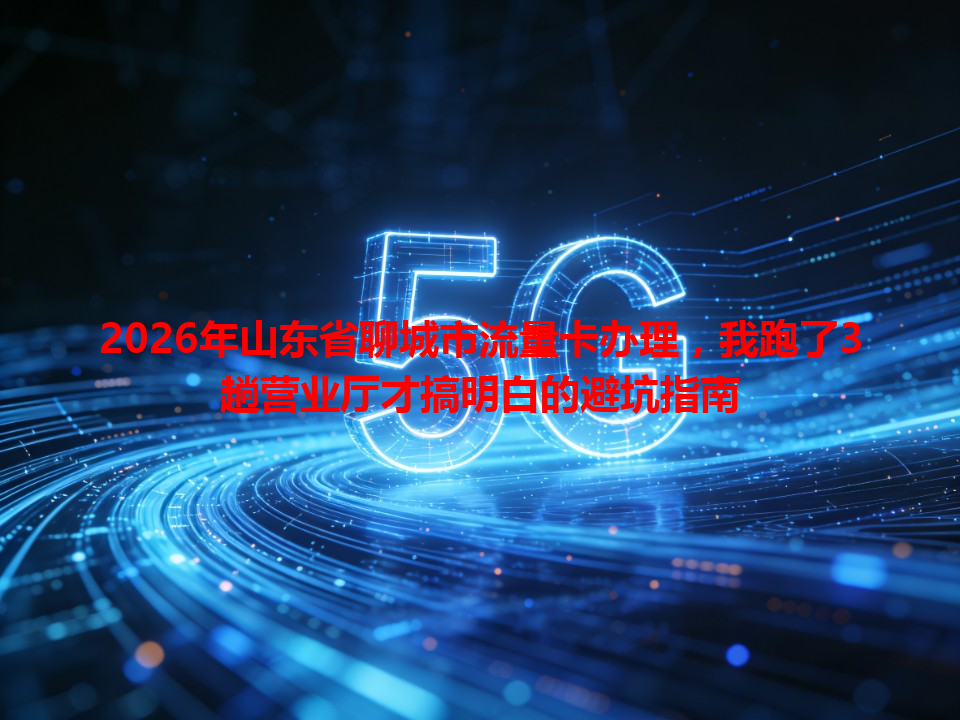 2026年山东省聊城市流量卡办理，我跑了3趟营业厅才搞明白的避坑指南