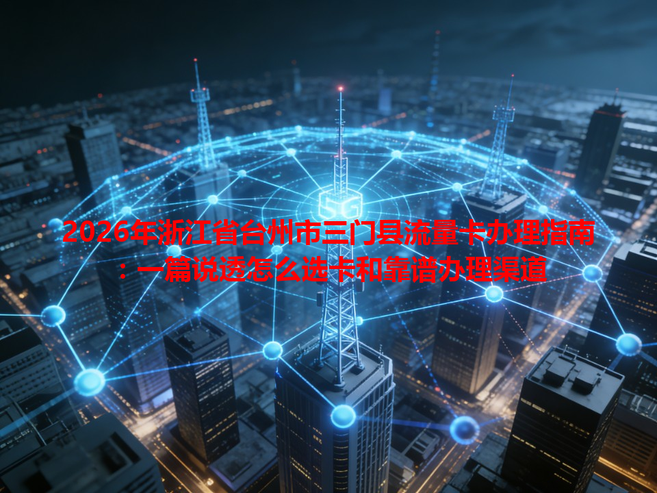 2026年浙江省台州市三门县流量卡办理指南：一篇说透怎么选卡和靠谱办理渠道