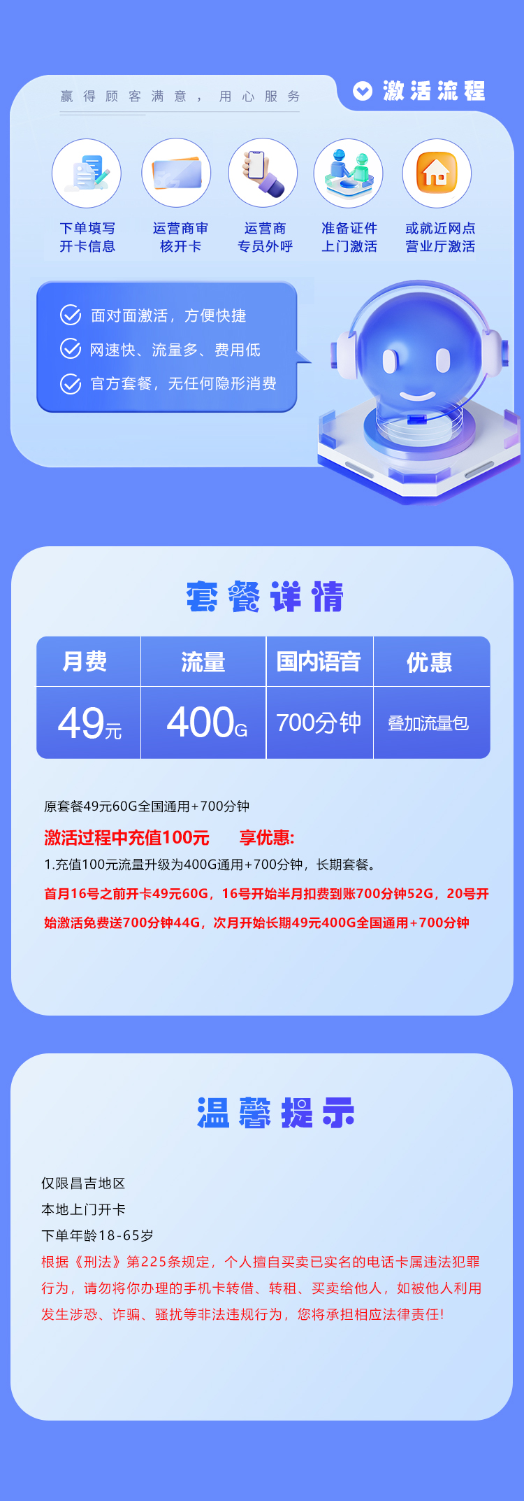 联通新疆昌吉专属卡详情