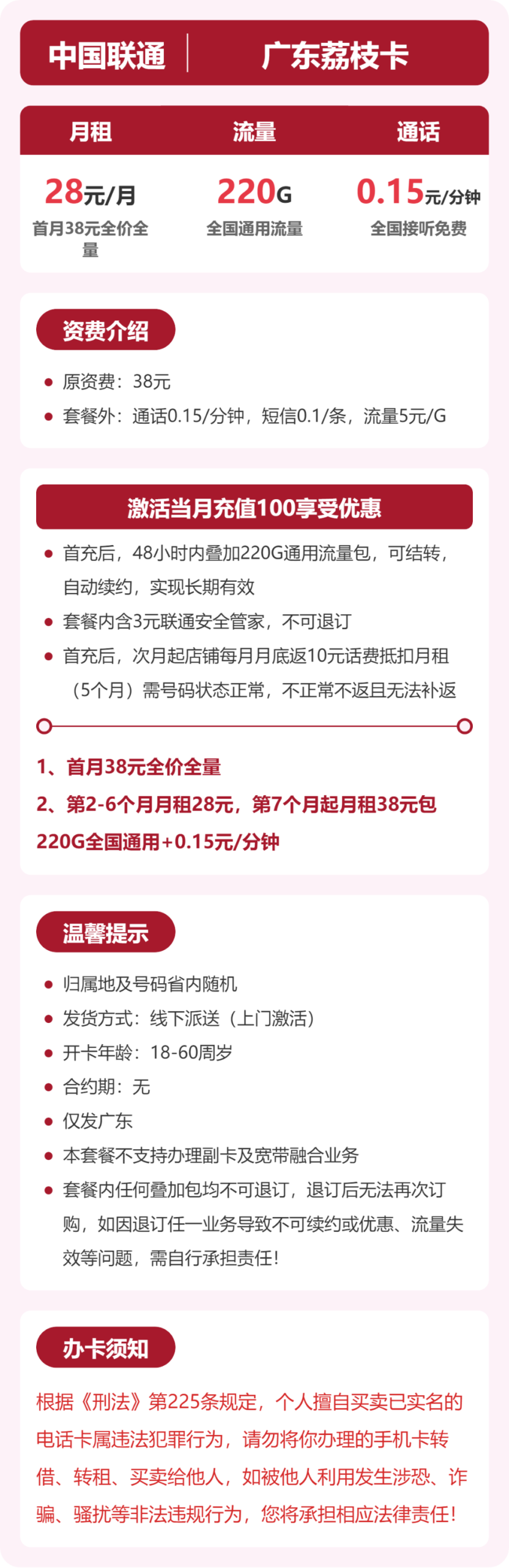 联通广东荔枝卡详情