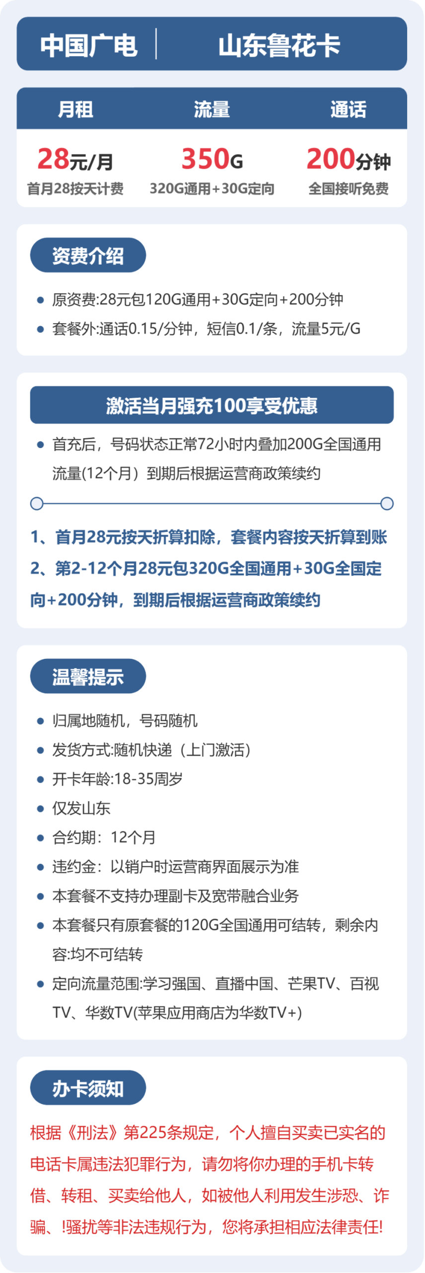 广电山东鲁花卡③详情