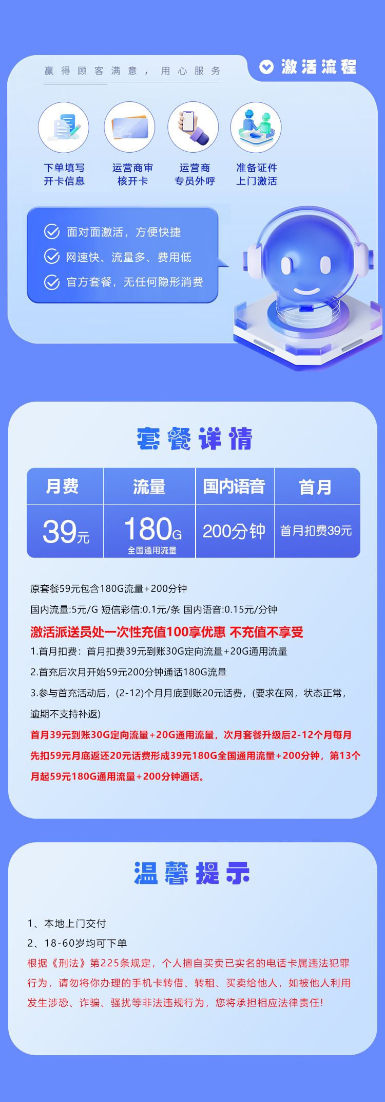 联通湖北省内专享卡详情