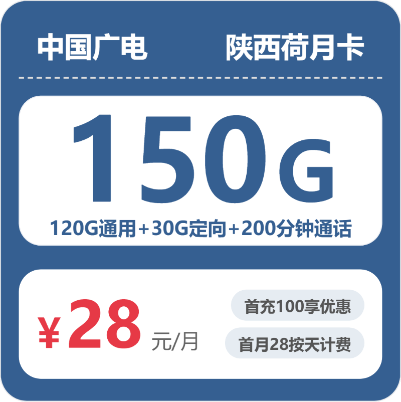 延安黄陵县广电流量卡怎么办理？28元120G通用套餐指南(2026年07月22日)