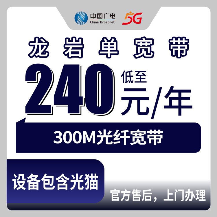 2026年8月福建龙岩上杭县广电300M包年宽带，240元和456元套餐到底差在哪？