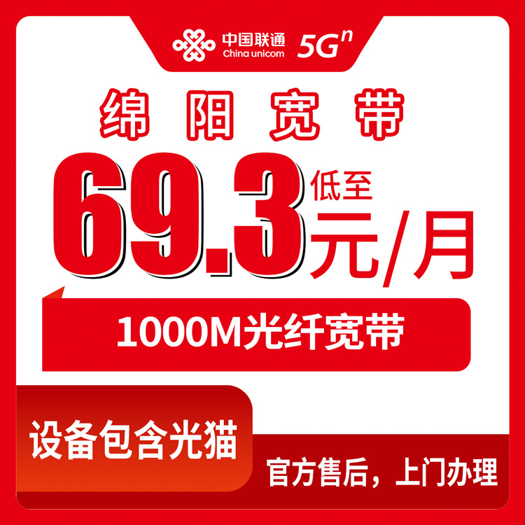 2026年8月11日在四川绵阳梓潼县装联通千兆宽带，69.3元起的月包套餐到底咋样