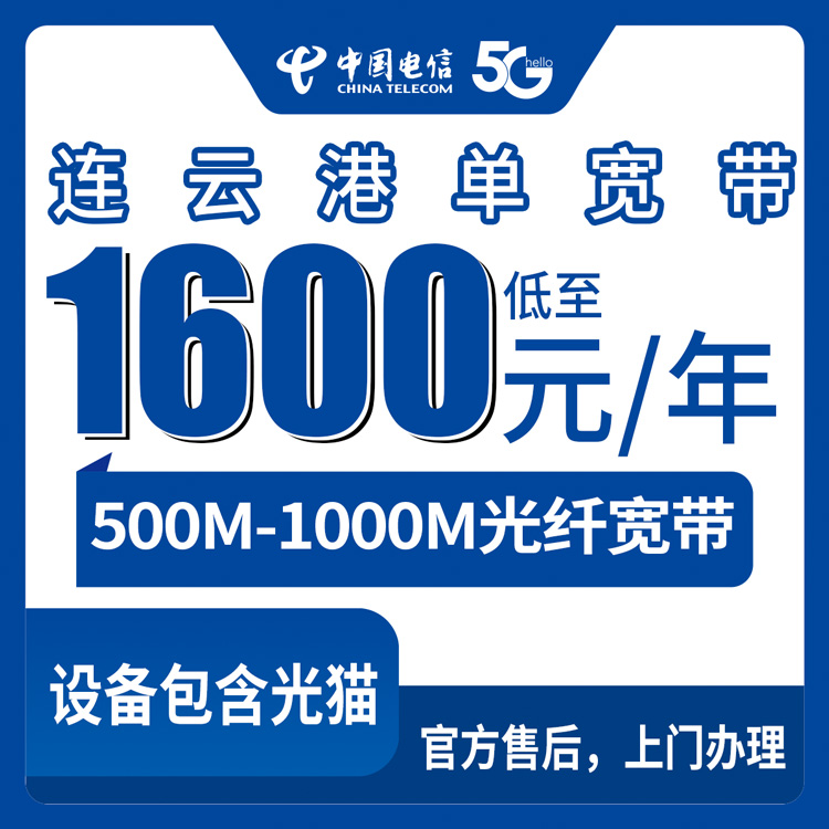 2026年10月19日江苏省连云港赣榆区电信单宽带500M和1000M包年怎么选？1600元与2100元资费实记