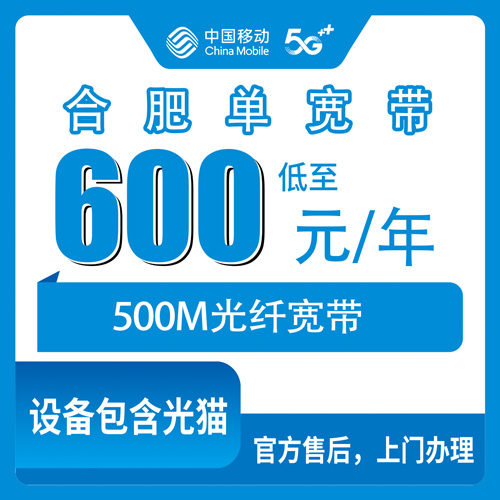 2026年10月26日安徽省合肥长丰县移动单宽带500M包年600元，安装流程与资费实记